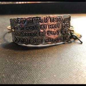 Silver/brass scripture bracelet